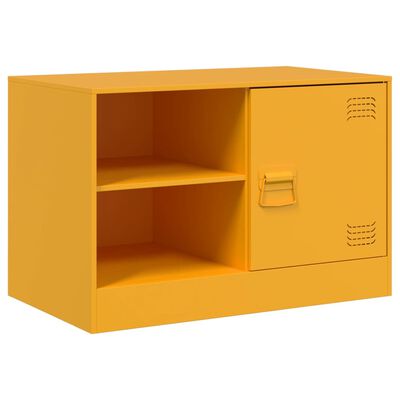 vidaXL Tv-meubel 67x39x44 cm staal mosterdgeel