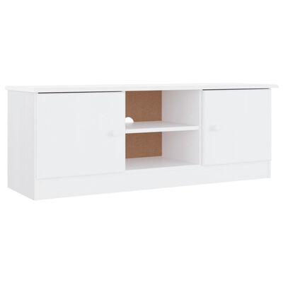 vidaXL TV-meubel ALTA 112x35x41 cm massief grenenhout wit