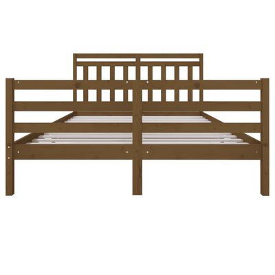 vidaXL Bedframe massief hout honingbruin 160x200 cm