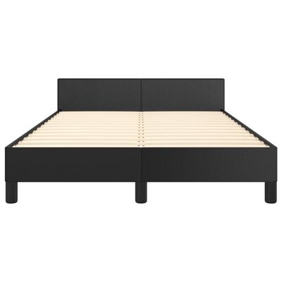 vidaXL Bedframe met hoofdbord kunstleer zwart 120x200 cm