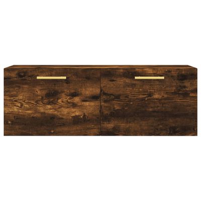 vidaXL Wandkast 100x36,5x35 cm bewerkt hout gerookt eikenkleurig