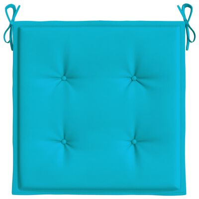 vidaXL Tuinstoelkussens 2 st 40x40x3 cm stof turquoise