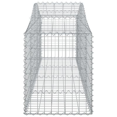 vidaXL Schanskorven 9 st gewelfd 200x50x60/80 cm gegalvaniseerd ijzer