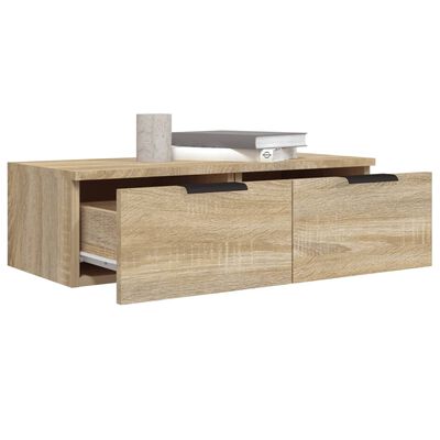 vidaXL Wandkast 68x30x20 cm bewerkt hout sonoma eikenkleurig