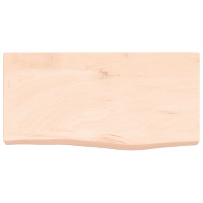 vidaXL Wastafelblad 60x30x(2-6) cm onbehandeld massief hout