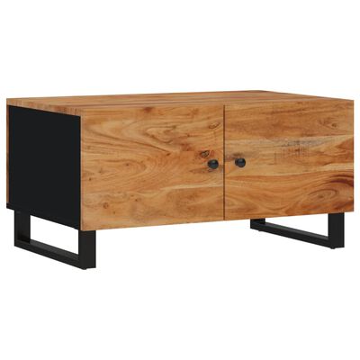 vidaXL Salontafel 80x50x40 cm massief acaciahout en bewerkt hout