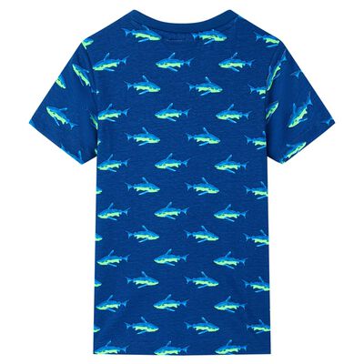 Kindershirt 116 donkerblauw