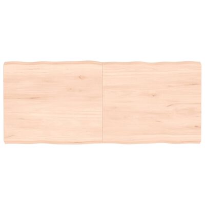 vidaXL Tafelblad natuurlijke rand 140x60x(2-6) cm massief eikenhout