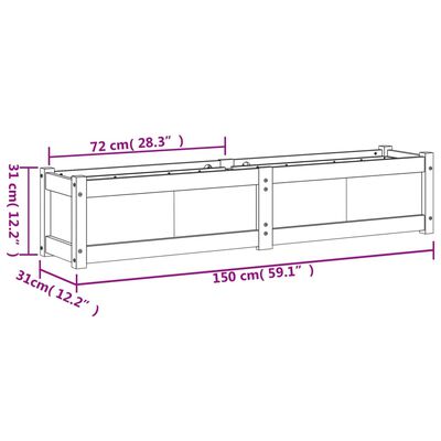 vidaXL Plantenbakken 2 st cm geïmpregneerd hout