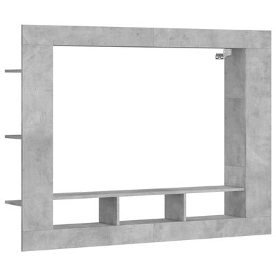 vidaXL Tv-meubel 152x22x113 cm bewerkt hout betongrijs