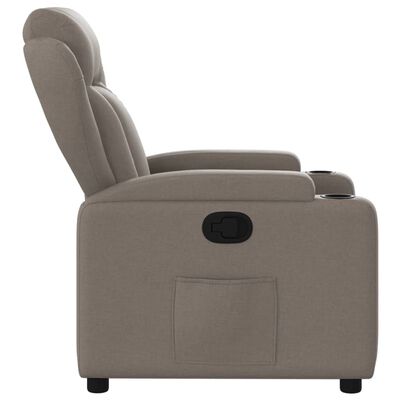 vidaXL Fauteuil verstelbaar stof taupe