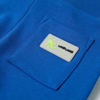 Kindershort met trekkoord 104 blauw