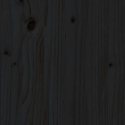 vidaXL Plantenbak met hekontwerp 50x50x50 cm massief grenenhout zwart