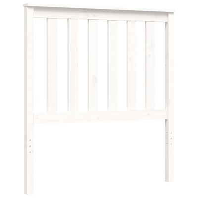 vidaXL Bedframe met hoofdbord massief hout wit 90x200 cm