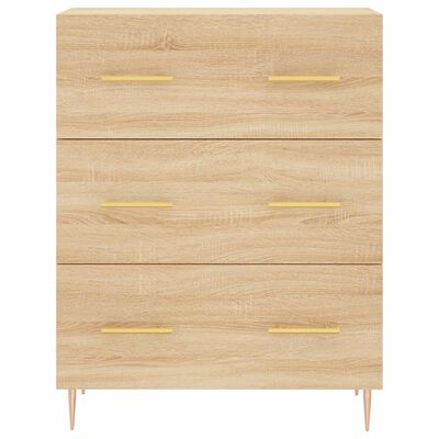 vidaXL Dressoir 69,5x34x90 cm bewerkt hout sonoma eikenkleurig