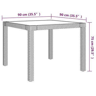 vidaXL 3-delige Tuinset met kussens poly rattan grijs