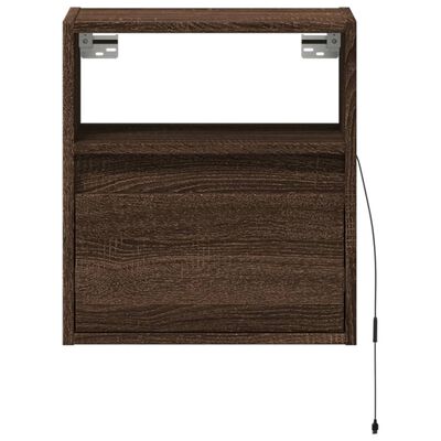 vidaXL Tv-wandmeubel met LED-verlichting 41x31x45 cm bruin eikenkleur