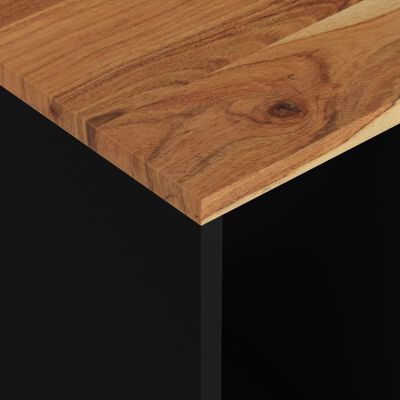 vidaXL Bijzettafel 40x31x46 cm massief acaciahout en bewerkt hout