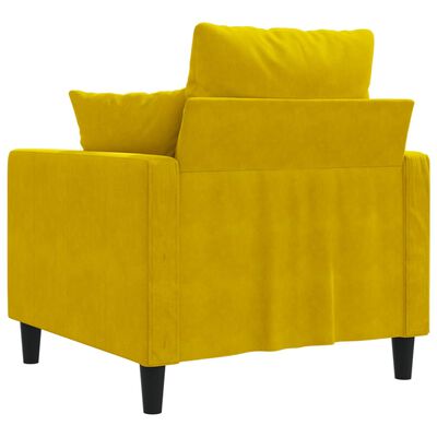 vidaXL Fauteuil 60 cm fluweel geel