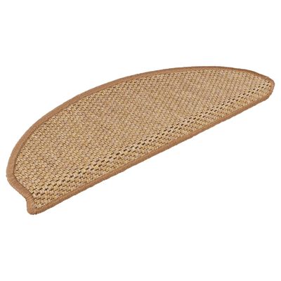 vidaXL Trapmatten zelfklevend 15 st sisal-look 65x21x4 cm sisalkleurig