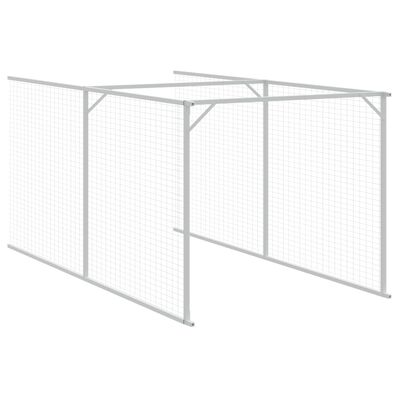 vidaXL Hondenhok met ren 110x405x110 cm gegalvaniseerd staal antraciet