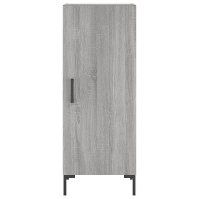 vidaXL Hoge kast 34,5x34x180 cm bewerkt hout grijs sonoma eikenkleurig