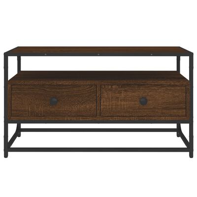 vidaXL Tv-meubel 80x35x45 cm bewerkt hout bruin eikenkleur