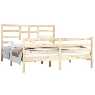 vidaXL Bedframe zonder matras massief hout 160x200 cm