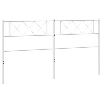 vidaXL Hoofdbord 180 cm metaal wit