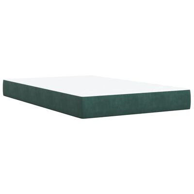 vidaXL Boxspring met matras fluweel donkergroen 120x200 cm