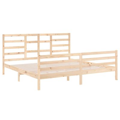 vidaXL Bedframe zonder matras massief hout 200x200 cm