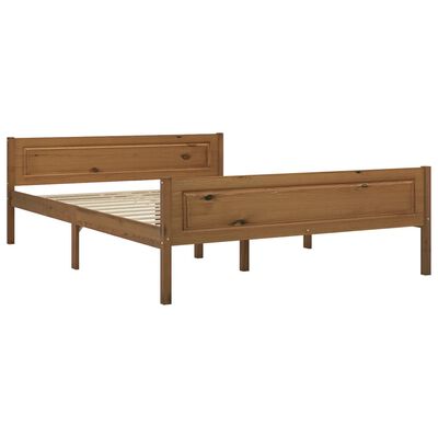 vidaXL Bedframe massief grenenhout honingbruin 120x200 cm