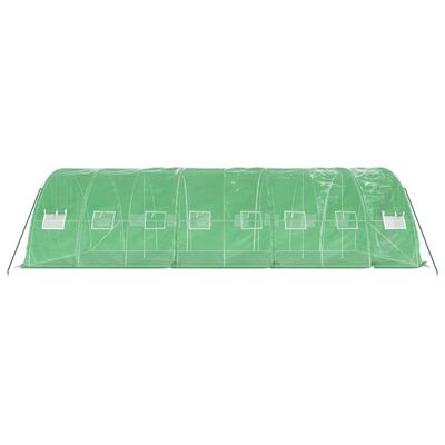 vidaXL Tuinkas met stalen frame 40 m² 8x5x2,3 m groen