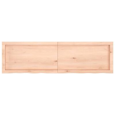 vidaXL Tafelblad 140x40x(2-6) cm onbehandeld massief eikenhout