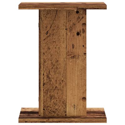 vidaXL Speakerstandaards 2 st 30x30x40 cm bewerkt hout oud houtkleurig