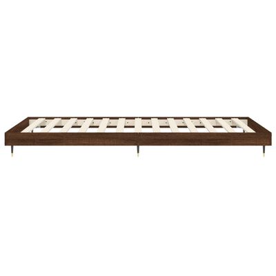 vidaXL Bedframe zonder matras bewerkt hout bruin eikenkleur 100x200 cm