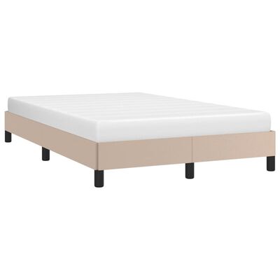 vidaXL Bedframe kunstleer cappuccinokleurig 120x190 cm