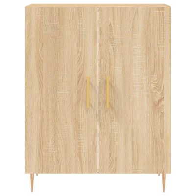 vidaXL Dressoir 69,5x34x90 cm bewerkt hout sonoma eikenkleurig