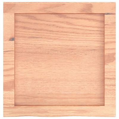 vidaXL Wastafelblad 40x40x(2-6) cm behandeld massief hout lichtbruin