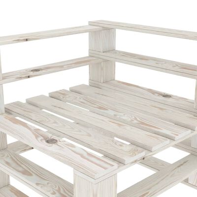 vidaXL 6-delige Loungeset pallet hout wit