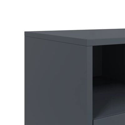 vidaXL Tv-meubel 68x39x43,5 cm staal antracietkleurig