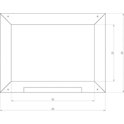 AXI Krijtbord grijs/zwart 41 cm