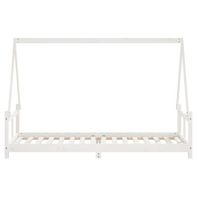 vidaXL Kinderbedframe 80x200 cm massief grenenhout wit