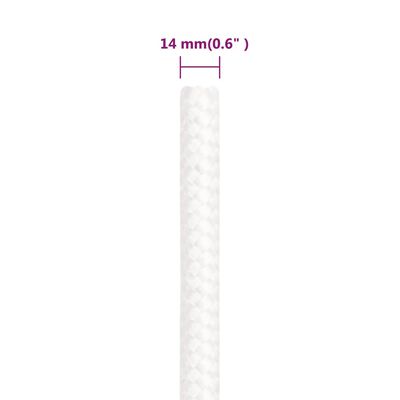 vidaXL Boottouw 14 mm 25 m polypropyleen volwit