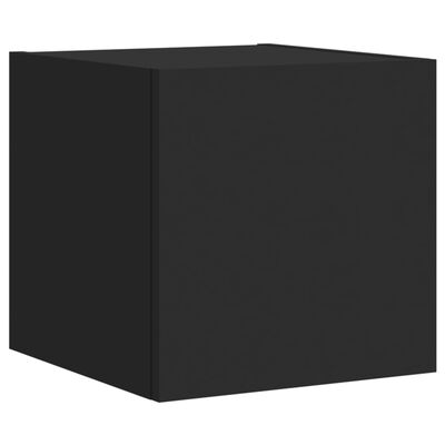 vidaXL 7-delige tv-wandmeubelset met LED bewerkt hout zwart