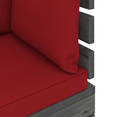 vidaXL 6-delige Loungeset met kussens pallet massief grenenhout