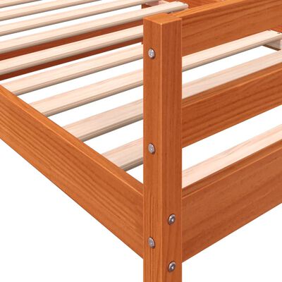 vidaXL Bedframe zonder matras massief grenenhout wasbruin 90x190 cm