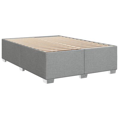 vidaXL Bedframe zonder matras stof lichtgrijs 140x200 cm