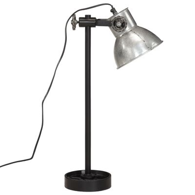 vidaXL Bureaulamp 25 W E27 15x15x55 cm vintage zilverkleurig