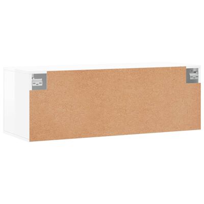 vidaXL Wandkast 100x36,5x35 cm bewerkt hout hoogglans wit